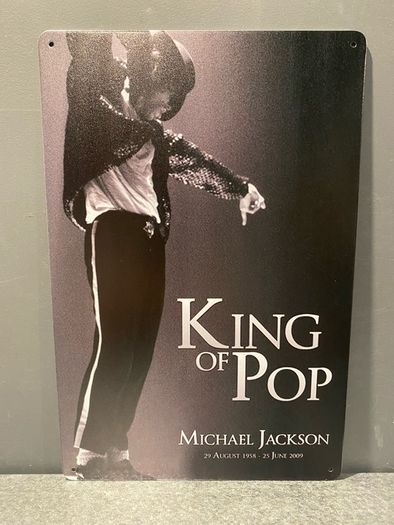 Michael Jackson Tin Metal Sign