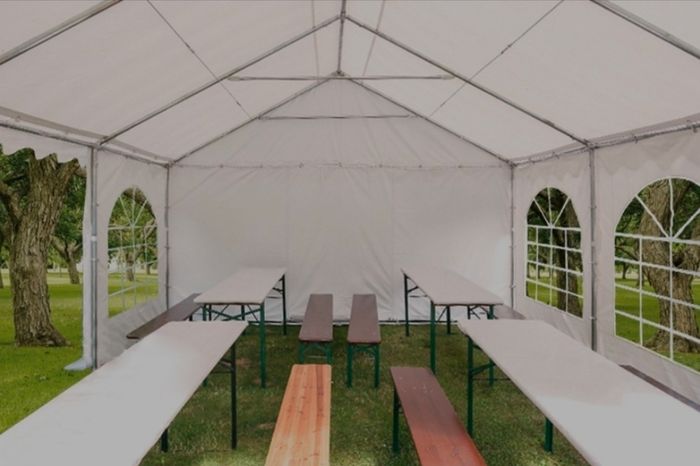 Heavy duty marquee 6m x 4m