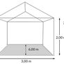 Gazebo 3 x 6 m UV Protection Water-Repellent 6 Side Panels Marquee Party Tent Window Garden Tent Solid Image 7