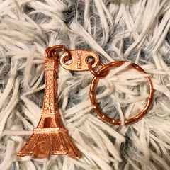 Paris in Your Pocket Eiffel Tower Keychain rose gold