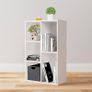 Bookcase with 5 Compartments, Office Shelf, Bookshelf, Living Room, Bedroom, Cube, White 50 x 24 x 80 cm Image 2