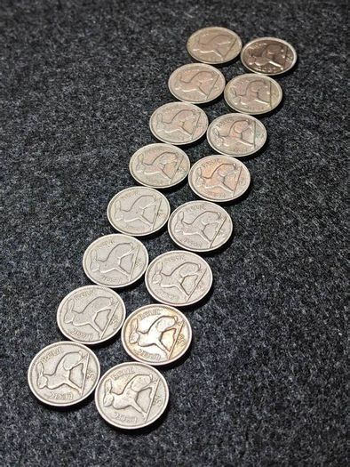 Irish Eire Threepence Leat Reul hare collection FULL DATE RUN 1942 to 1968.