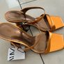 Zara metallic orange heels BNWT Image 2