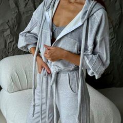 sports suit black, grey melange