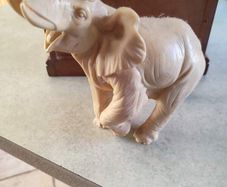 Elephant with Trunk Up Wealth Lucky Figurine Statue Sculpture Home Decor