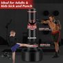 Punching Bag with Stand Adult 70 Free Standing Boxing Bag with Boxing Gloves and Electric Air Pump, Women Men Stand Kickboxing Bags for Training MMA Muay Thai Fitness Beginners Image 2