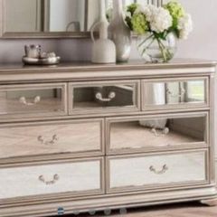 7 drawer chest mirrored unit