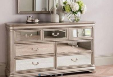 7 drawer chest mirrored unit