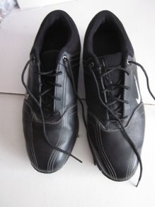 Nike Golf Shoes Black Heritage Cleat Spikes Leather S9.5