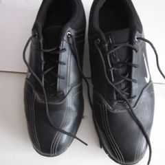 Nike Golf Shoes Black Heritage Cleat Spikes Leather S9.5