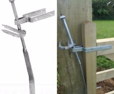 Field Gate Spring Latch Set Galvanised Fastener Lock