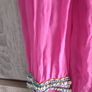 French Connection Silk Pink Beaded Scoop Neck Long Sleeve  Size Label 12 Image 4