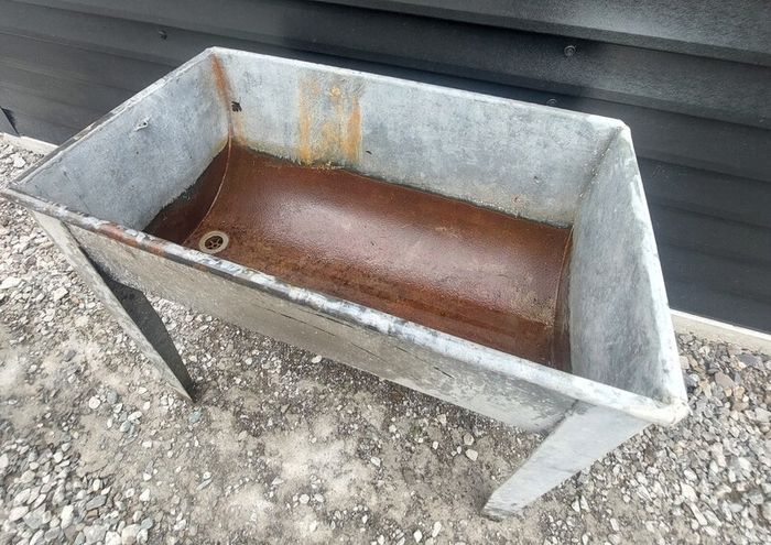 galvanised free standing trough