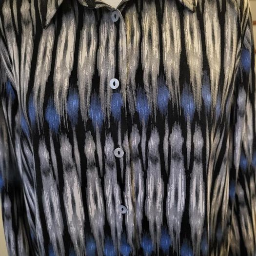 M&S black & blue blouse, Size 16