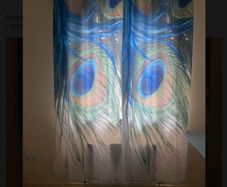 Curtain peacock feather