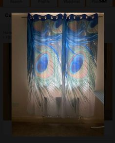 Curtain peacock feather