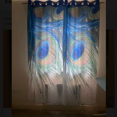 Curtain peacock feather