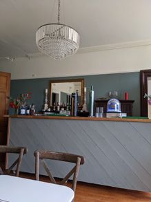 Wooden drinks bar