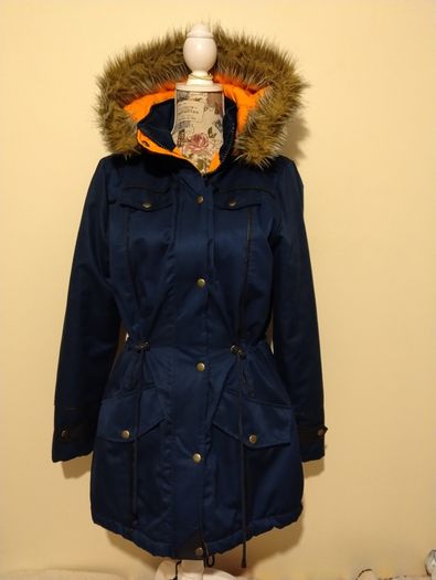 Navy Blue Parka Jacket