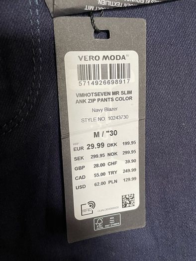 Vero Moda ankle zip pants size 12 New with tags