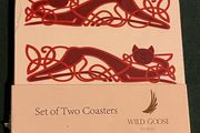2 Wild Goose Celtic Cat Coasters