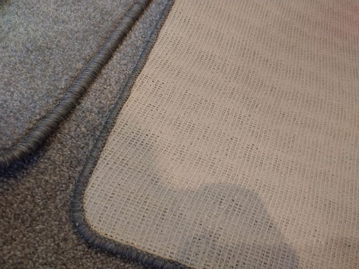 Set of x2 Grey Fluffy Floor Mats