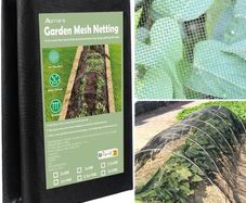 Thicker Black Garden Insect Mesh Netting 2 x 10m  Ultra Fine Garden Netting Mesh Veg Patch Cover for Brassicas, Cabbage & Vegetables, Grass Seed Cover, Helps Deter Butterflies