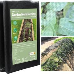 Thicker Black Garden Insect Mesh Netting 2 x 10m  Ultra Fine Garden Netting Mesh Veg Patch Cover for Brassicas, Cabbage & Vegetables, Grass Seed Cover, Helps Deter Butterflies