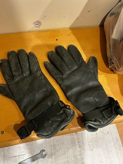 Genuine Army Combat Leather Gloves Size S