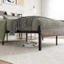 King Size Bed Frame with Storage Wooden Headboard,5ft Metal Upholstered Platform Bed Frame King Size Bed Base,Mattress Base/Sturdy Steel Slat Support/Under-bed Storage/Noise Free Image 3