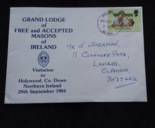 Grand Lodge of The Free and Accepted Masons of Ireland - Masonic First Day Cover , 1984