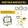 300W Tripod Stand LED Work Light, 3 Adjustable Head Floodlight, Flexible Portable Job Site Light, 30000LM 110V 240V Outdoor Indoor worklight for Workshop, Garage, Construction, Basement Image 4