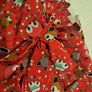 Girls Christmas  Red Cute Bow Shirt 7-8 Image 3
