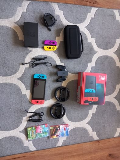 Nintendo Switch and accessories plus 2 games