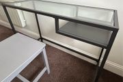 IKEA Black metal &amp; glass desk
