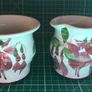 Judy Greene Pottery Fuchsia Range  Milk Jug & Sugar Bowl Set Image 2