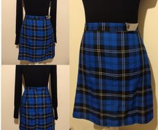 Blue Check Skirt, New With Tags