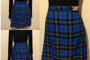 Blue Check Skirt, New With Tags