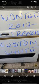 transit  costom. Side door white