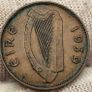 Ireland 1939 Farthing 1/4d Coin Image 2