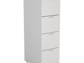 NEW White 4 Drawer Wooden Filing Cabinet