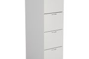 NEW White 4 Drawer Wooden Filing Cabinet
