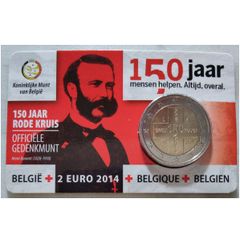 Belgium 2 Euro Brilliant Uncirculated Coin 2014 - Red Cross