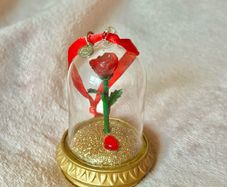 Disney Store Light up Enchanted Rose Ornament, 2017