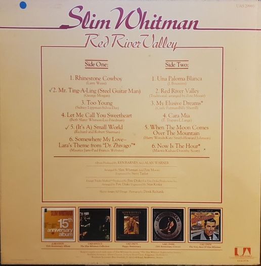 Vinyl LP - Slim Whitman Red River Valley