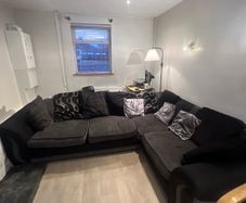 Large Grey L-Shaped Corner Sofa. Separates for Transport