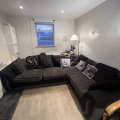 Large Grey L-Shaped Corner Sofa. Separates for Transport