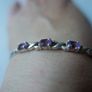 Vintage 925 Sterling Silver and Amethyst Bangle Image 3