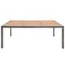 Garden Table Grey 200x200x74 cm Poly Rattan and Acacia Wood Image 3