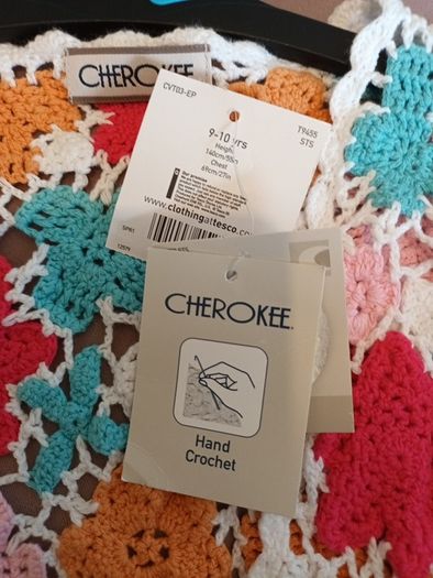 Hand crochet girls shrug
